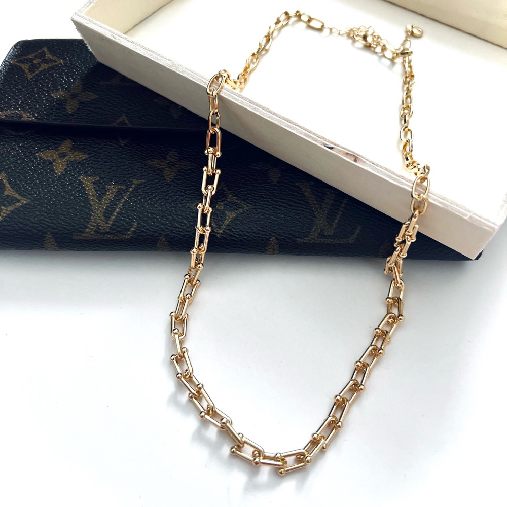 Gold chain link Necklace